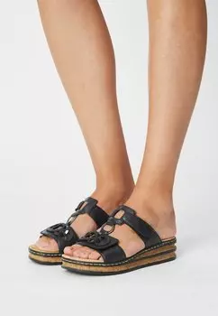 Мюли без каблуков Rieker, цвет blau