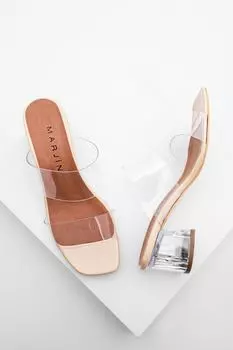 Мюли - Бежевый - Плоский дизайн Marjin