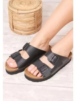 Мюли billowy Pantoletten, черный