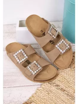 Мюли billowy Pantoletten, коричневый