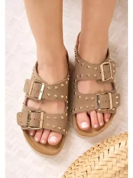 Мюли billowy Pantoletten, коричневый