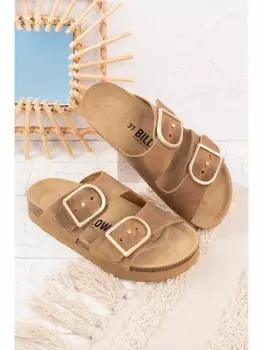 Мюли billowy Pantoletten, коричневый