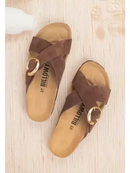 Мюли billowy Pantoletten, коричневый