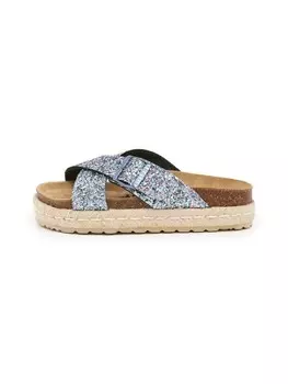 Мюли billowy Pantoletten, синий