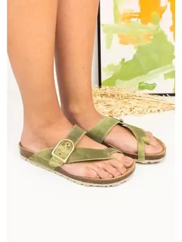 Мюли billowy Pantoletten, зеленый