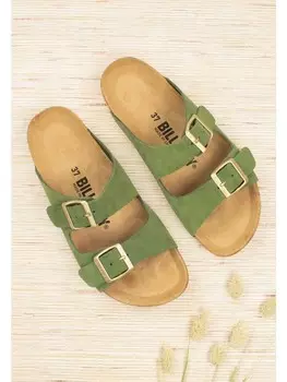 Мюли billowy Pantoletten, зеленый