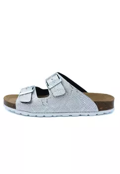 Мюли billowy, серебряный