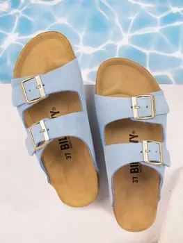 Мюли billowy, светло-синий