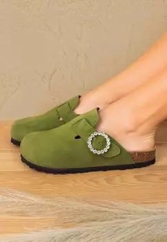 Мюли billowy, зеленый