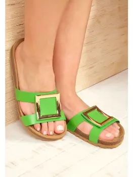 Мюли billowy, зеленый