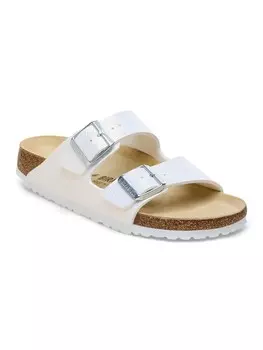 Мюли Birkenstock Pantolette Arizona Birko-Flor, цвет Shiny Lizard White
