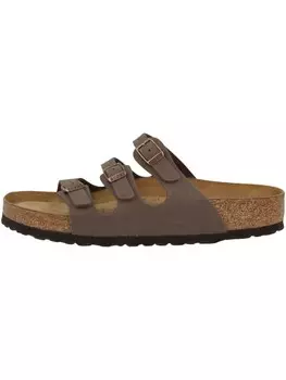 Мюли Birkenstock Pantolette Florida SFB Birko Flor Nubuk Weichbettung, коричневый