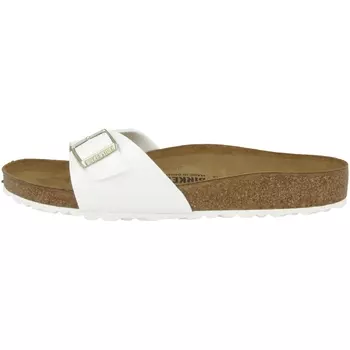 Мюли Birkenstock Pantolette Madrid Birko Flor Lack normal, белый