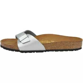 Мюли Birkenstock Pantolette Madrid Birko Flor normal, серебряный