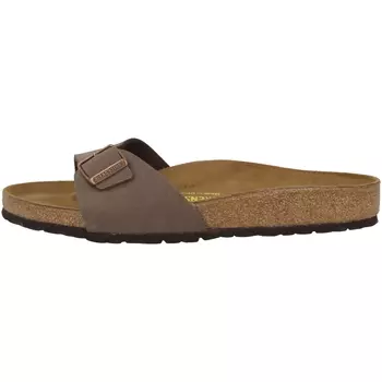 Мюли Birkenstock Pantolette Madrid Birko Flor Nubuk normal, коричневый