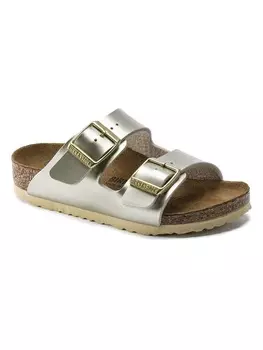 Мюли Birkenstock Pantoletten Arizona, цвет Silber - Weite S