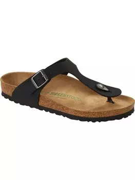 Мюли Birkenstock Zehentrenner Gizeh Birko-Flor Birkibuc, цвет black/schwarz