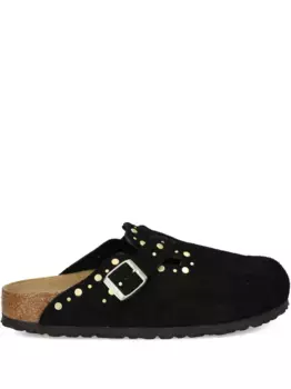 Мюли Boston Rivets с заклепками и пряжками BIRKENSTOCK, черный