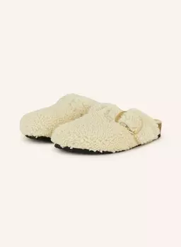 Мюли Boston с большой пряжкой Birkenstock, экрю
