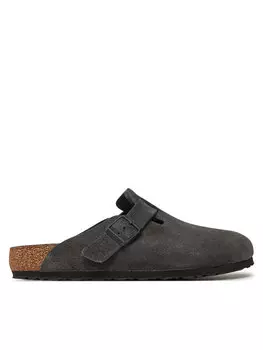 Мюли Boston zamsz 1028602 Birkenstock, серый