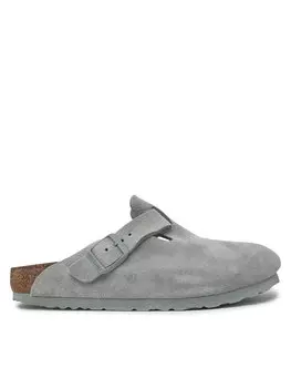 Мюли Boston zamsz 1029214 Birkenstock, серый