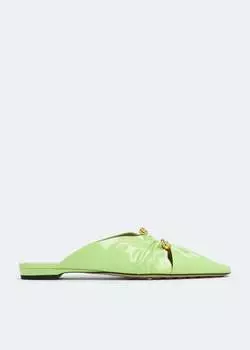 Мюли Bottega Veneta Bunnie Flat, зеленый