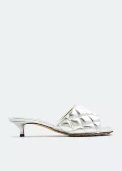 Мюли Bottega Veneta Padded, серебряный