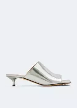 Мюли Bottega Veneta Stretch, серебряный