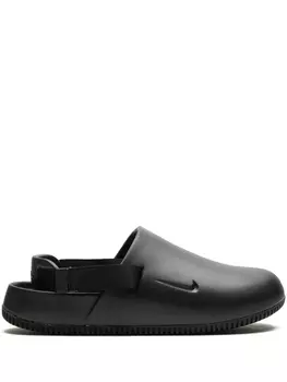 Мюли Calm 'Black' с ремешком на пятке Nike, черный