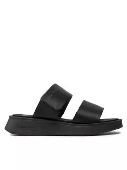 Мюли Calvin Klein Jeans Slide Double Strap Sandal Dc YW0YW01355, черный