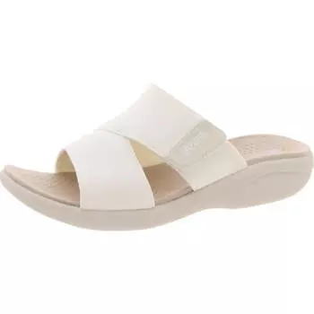 Мюли Carefree Womens Slip On Comfort Bzees, цвет white fabric