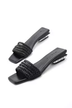 Мюли - Черный - Плоская подошва Marjin, черный