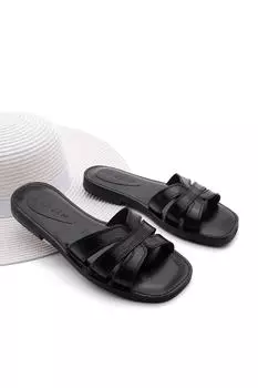 Мюли - Черный - Плоская подошва Marjin, черный