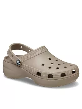 Мюли Classic Platform Clog 206750 Crocs, бежевый