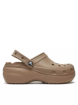 Мюли Classic Platform Lined Clog W 207938 Crocs, коричневый