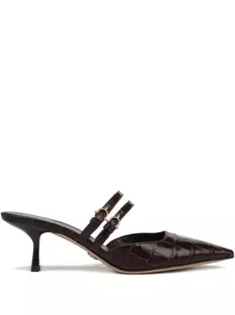 Мюли Corrie 50 с тиснением под кожу крокодила Veronica Beard, коричневый