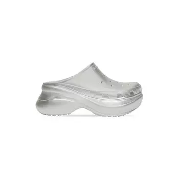 Мюли Crocs BALENCIAGA, серебряный