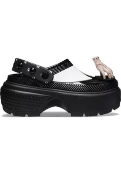 Мюли Crocs, черный металлик