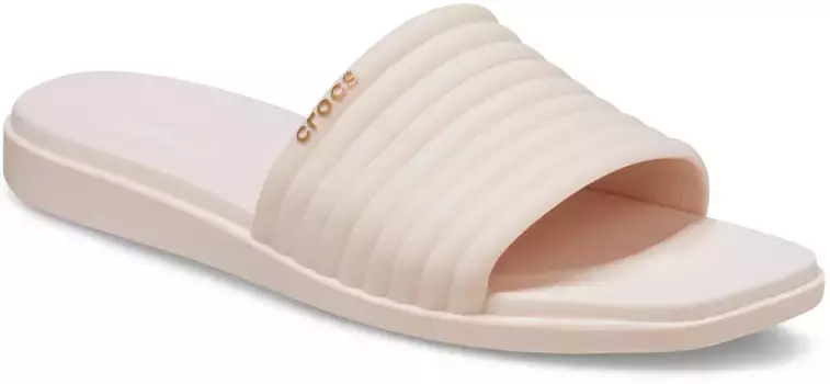 Мюли Crocs "Miami Slide", купальные туфли, тапочки на небольшой танкетке, цвет Natur