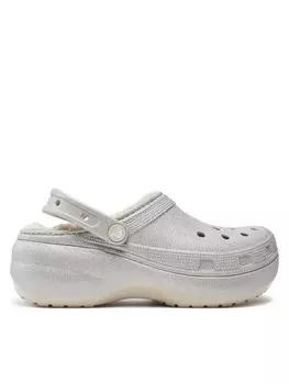Мюли Crocs, серебряный