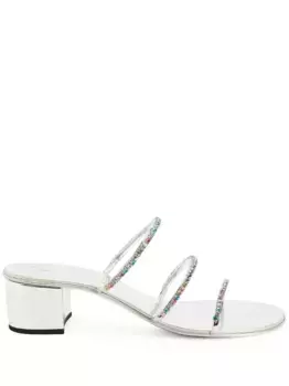 Мюли Dark Colorful 40 Giuseppe Zanotti, серебяный