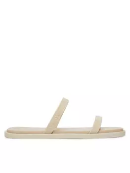 Мюли Double Bar Slide - Jelly HW0HW02417 Calvin Klein, экрю