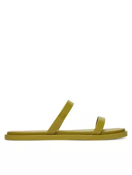 Мюли Double Bar Slide - Jelly HW0HW02417 Calvin Klein, зеленый