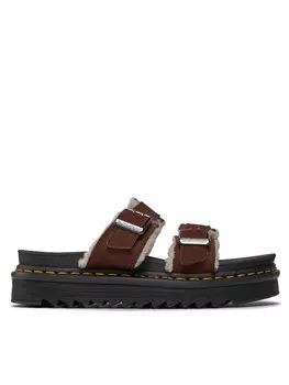 Мюли Dr. Martens, коричневый