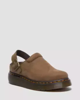 Мюли Dr. Martens Laketen из мягкой ткани с ремешком на пятке, цвет Khaki — Buttersoft Wp