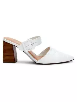 Мюли Eye Candy на каблуке с тиснением под крокодила Matisse, белый