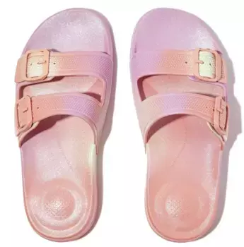 Мюли Fitflop "IQUSHION IRIDESCENT TWO", летняя обувь, тапочки с двумя регулируемыми ремнями, цвет Rose