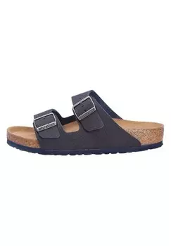 Мюли флэт Birkenstock, цвет desertdustindigoblue