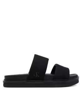 Мюли Flat Molded Dbl Bar Sandal Cv YM0YM01222 Calvin Klein Jeans, черный