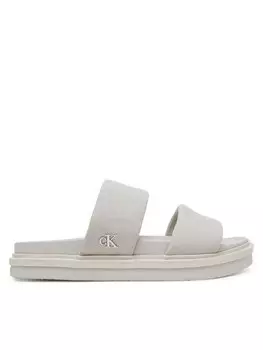 Мюли Flat Molded Dbl Bar Sandal Cv YM0YM01222 Calvin Klein Jeans, серый